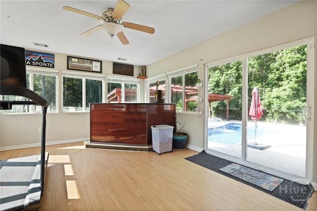 1346 Ryans Way, Pooler, GA 31322 - unfurnished sunroom featuring wood finished floors and baseboards