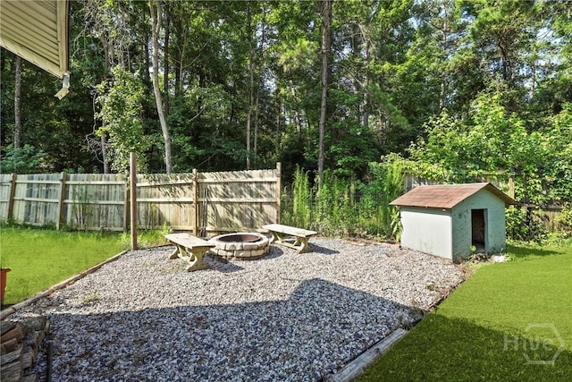 1346 Ryans Way, Pooler, GA 31322 - view of yard with a fire pit