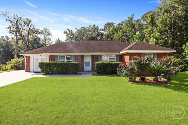 1346 Ryans Way, Pooler, GA 31322 - single story home with a front yard and brick siding