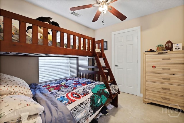 1346 Ryans Way, Pooler, GA 31322 - bedroom with light tile patterned flooring and a ceiling fan