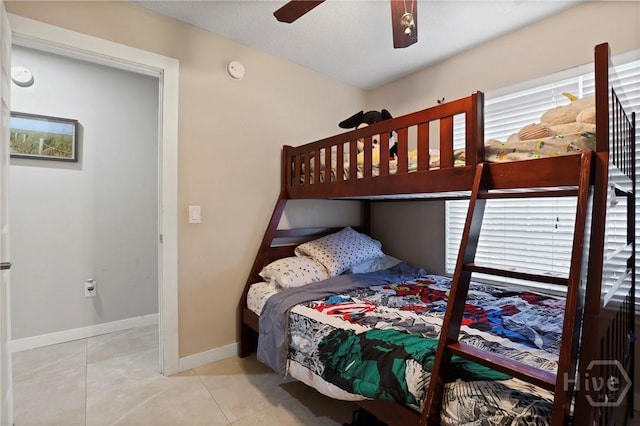 1346 Ryans Way, Pooler, GA 31322 - bedroom featuring baseboards, tile patterned floors, multiple windows, and ceiling fan