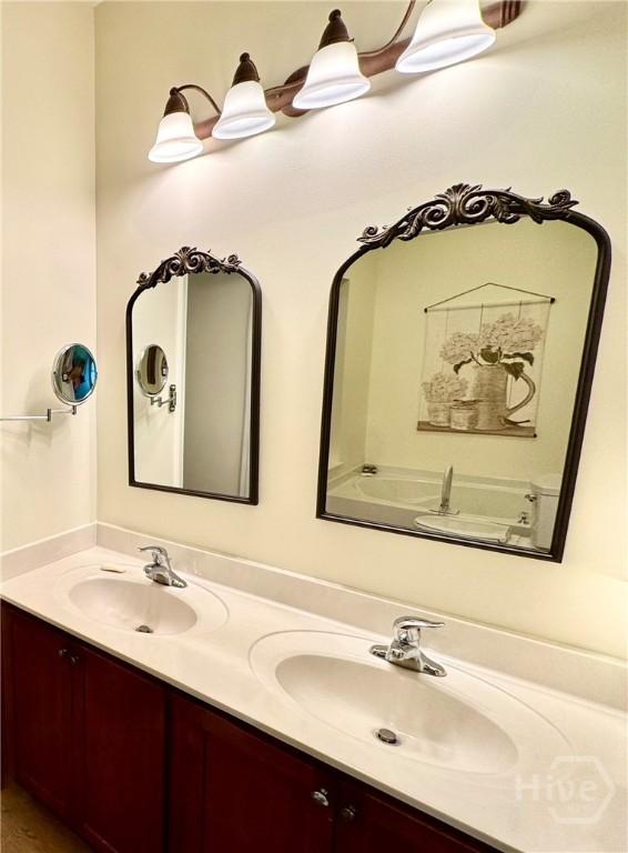 174 Regency Cir, Pooler, GA 31322 - full bathroom featuring double vanity