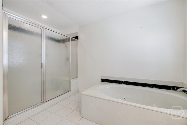 1 Shipyard Ln, Savannah, GA 31406 - bathroom featuring a shower stall, a whirlpool tub, and tile patterned flooring