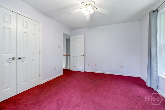 1 Shipyard Ln, Savannah, GA 31406 - unfurnished bedroom featuring carpet, baseboards, and ceiling fan