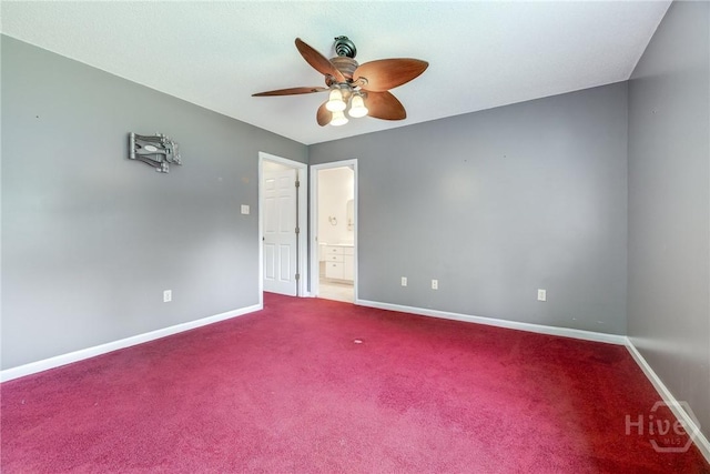 1 Shipyard Ln, Savannah, GA 31406 - empty room with baseboards, a ceiling fan, and carpet flooring