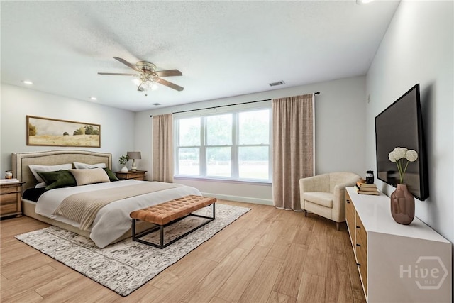 1 Shipyard Ln, Savannah, GA 31406 - bedroom with light wood-style floors, recessed lighting, ceiling fan, and baseboards