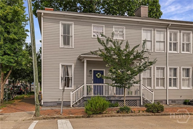 1402 Jefferson St, Savannah, GA 31401 - townhome / multi-family property with a chimney and crawl space