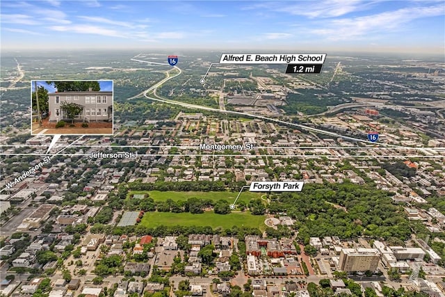 1402 Jefferson St, Savannah, GA 31401 - bird's eye view