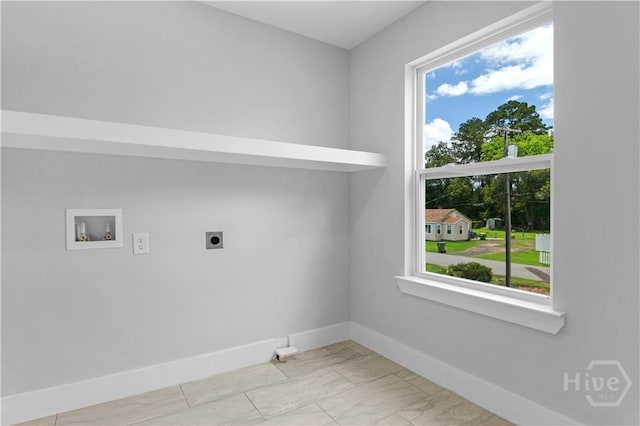 220 N Skinner Ave, Pooler, GA 31322 - laundry area with hookup for a washing machine, baseboards, and electric dryer hookup