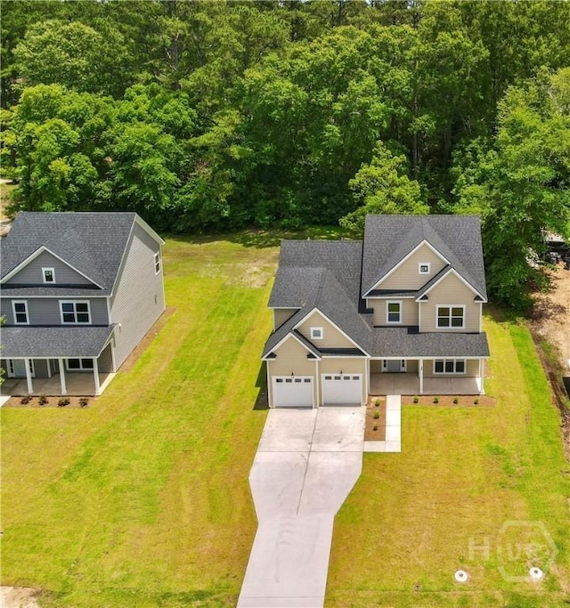 220 N Skinner Ave, Pooler, GA 31322 - view from above of property featuring a heavily wooded area