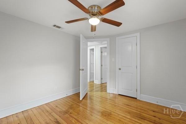 1817 Lloyd St, Savannah, GA 31405 - unfurnished bedroom featuring light wood-style floors and ceiling fan