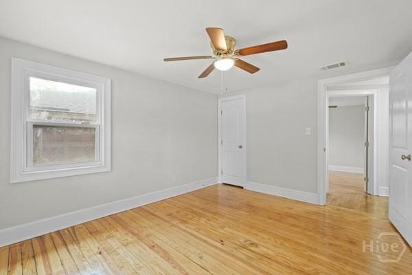 1817 Lloyd St, Savannah, GA 31405 - unfurnished bedroom featuring light wood-type flooring and ceiling fan