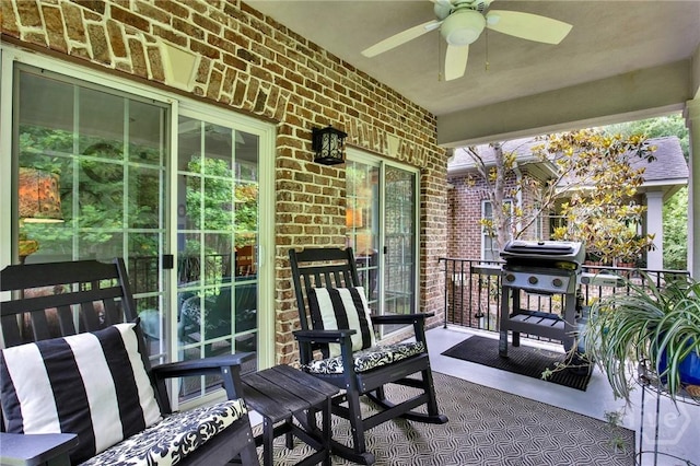 411 Southbridge Blvd Unit 706, Savannah, GA 31405 - balcony with a ceiling fan