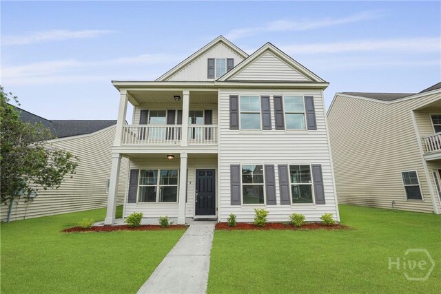 3 Chandler Bluff Dr, Savannah, GA 31407 - view of front of house featuring a balcony and a front yard