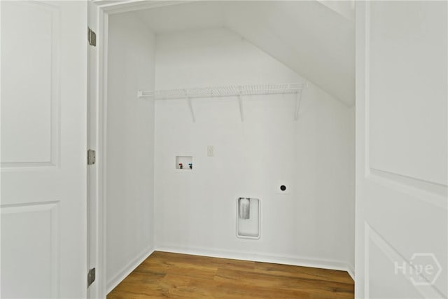 3 Chandler Bluff Dr, Savannah, GA 31407 - washroom with hookup for an electric dryer, hookup for a washing machine, and wood finished floors