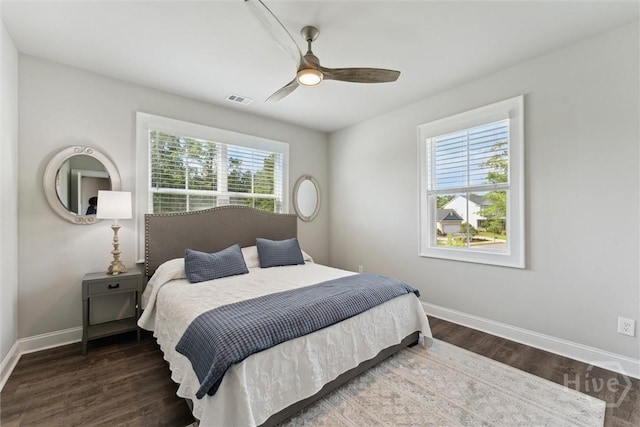 117 Oakcrest Dr W, Savannah, GA 31405 - bedroom featuring multiple windows, wood finished floors, and ceiling fan