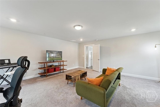 117 Oakcrest Dr W, Savannah, GA 31405 - living area featuring carpet floors and recessed lighting