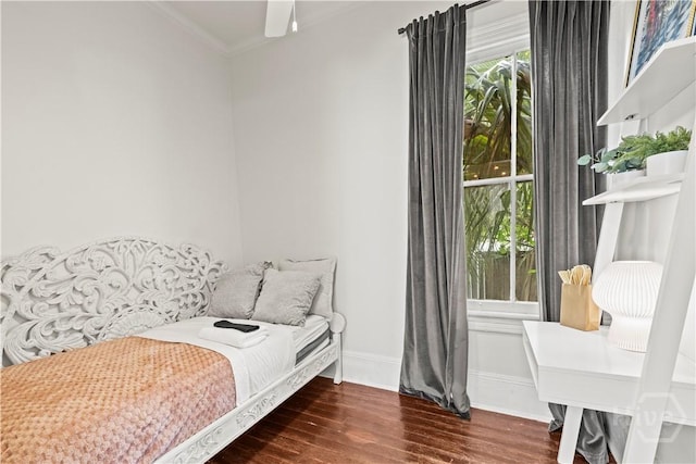 1212 Price St, Savannah, GA 31401 - bedroom with wood finished floors and crown molding