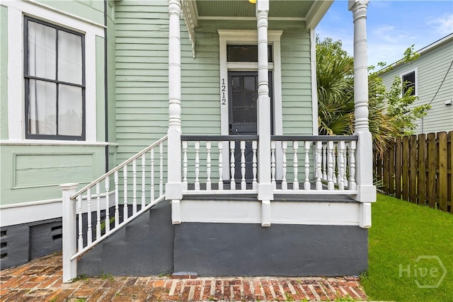 1212 Price St, Savannah, GA 31401 - doorway to property with covered porch