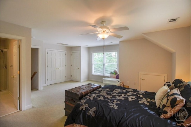 39 Grand Lake Cir, Savannah, GA 31405 - bedroom with carpet, ceiling fan, and multiple closets
