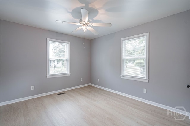 177 E Burkhalter St, Pembroke, GA 31321 - spare room with light wood finished floors and ceiling fan