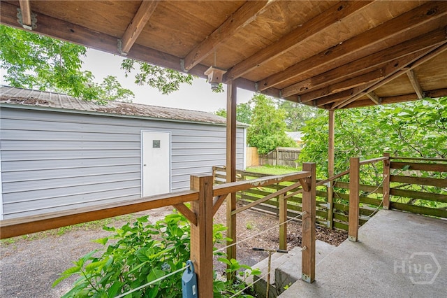 177 E Burkhalter St, Pembroke, GA 31321 - view of patio featuring an outdoor structure
