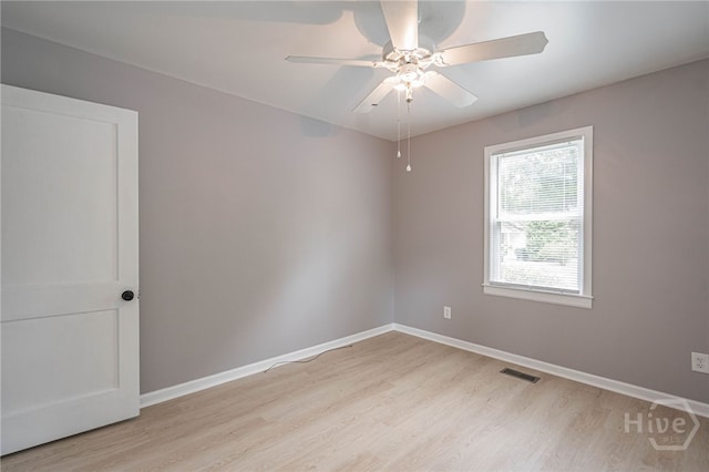 177 E Burkhalter St, Pembroke, GA 31321 - unfurnished room with light wood-style flooring and a ceiling fan
