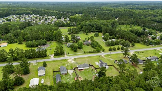 251 Old Louisville Rd, Guyton, GA 31312 - aerial overview of property's location with a forest