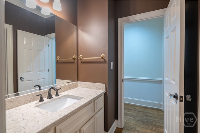 4 Hedgewood Ln, Savannah, GA 31411 - bathroom with vanity and wood finished floors