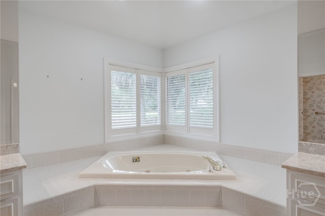 4 Hedgewood Ln, Savannah, GA 31411 - bathroom with a whirlpool tub and vanity