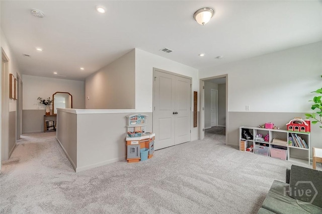 151 Excel Dr, Richmond Hill, GA 31324 - playroom featuring light carpet and recessed lighting