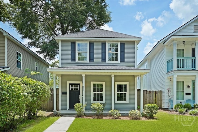 623 E Henry St, Savannah, GA 31401 - view of front of property featuring a porch and roof with shingles
