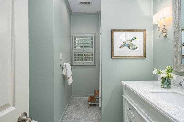 3 Franklin Creek Rd S, Savannah, GA 31411 - bathroom with vanity and crown molding
