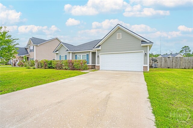 1506 Bayberry Dr, Hinesville, GA 31313 - single story home with a garage, driveway, and brick siding