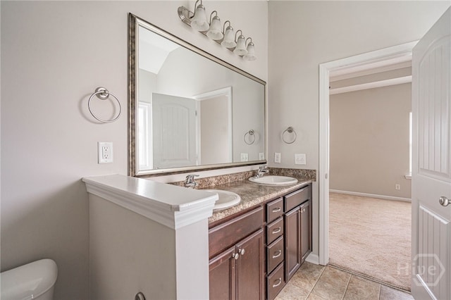 1506 Bayberry Dr, Hinesville, GA 31313 - bathroom featuring double vanity and tile patterned floors