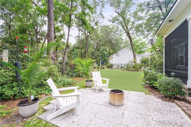 370 Blackjack Oak Dr W, Richmond Hill, GA 31324 - view of patio with a sunroom