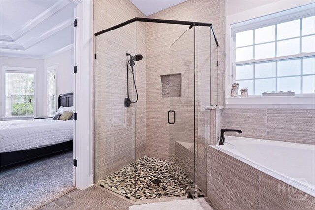 370 Blackjack Oak Dr W, Richmond Hill, GA 31324 - ensuite bathroom with a garden tub and a shower stall