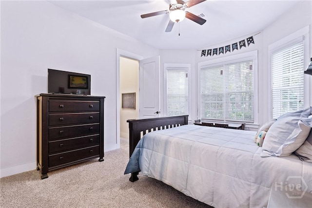 370 Blackjack Oak Dr W, Richmond Hill, GA 31324 - bedroom featuring light colored carpet and ceiling fan