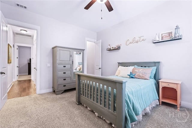 370 Blackjack Oak Dr W, Richmond Hill, GA 31324 - bedroom with light carpet and a ceiling fan