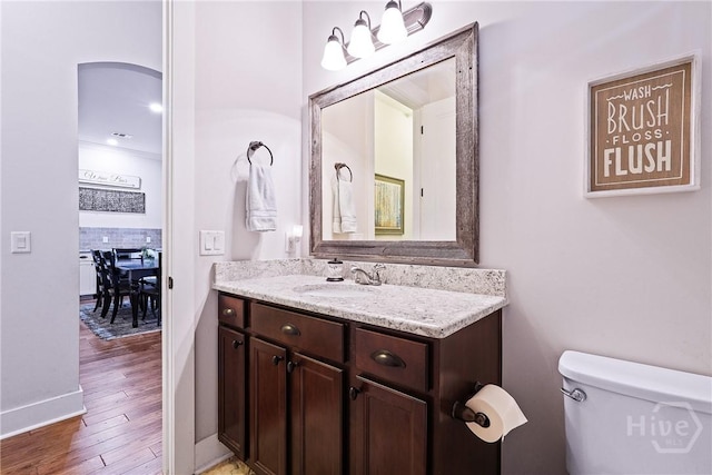 370 Blackjack Oak Dr W, Richmond Hill, GA 31324 - bathroom with vanity and wood finished floors