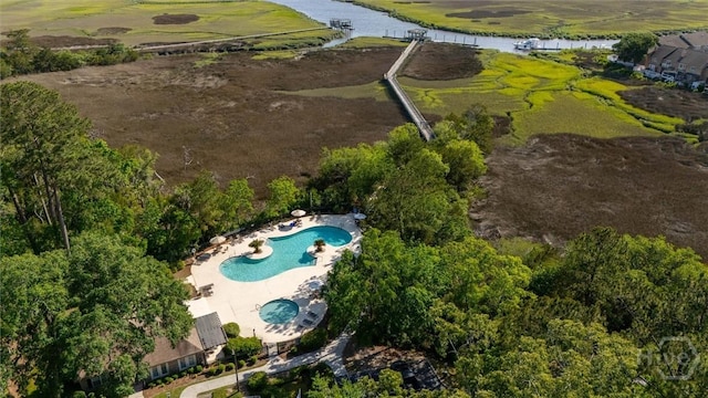 12300 Apache Ave Unit 1003, Savannah, GA 31419 - aerial view of property's location featuring a pool area and a nearby body of water