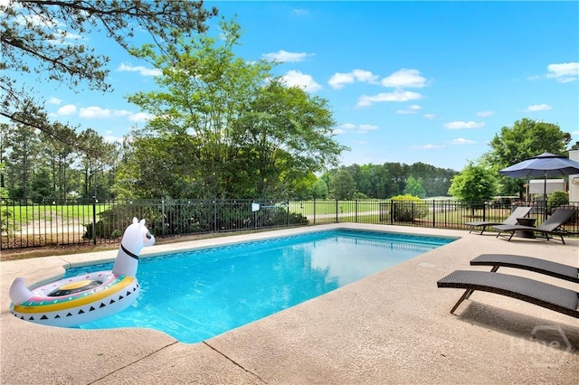 306 Walthour Dr, Rincon, GA 31326 - view of pool featuring a patio area and view of wooded area