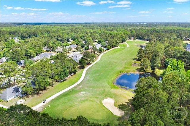 306 Walthour Dr, Rincon, GA 31326 - aerial perspective of suburban area with a forest and a local golf course