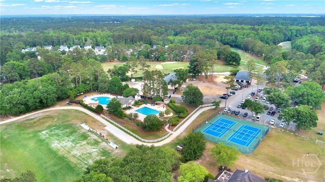 306 Walthour Dr, Rincon, GA 31326 - aerial view of property and surrounding area featuring a heavily wooded area