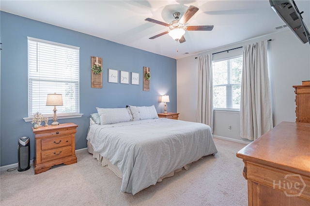 143 Arusha Ave, Savannah, GA 31419 - bedroom featuring light carpet and ceiling fan