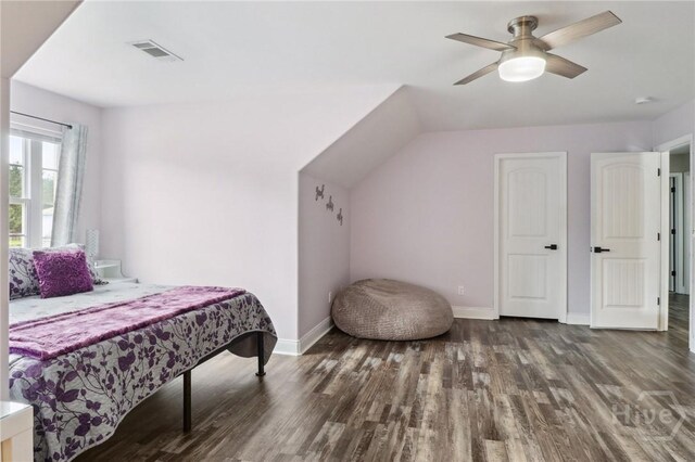 18 Sagefield Dr, Ellabell, GA 31308 - bedroom with wood finished floors and a ceiling fan