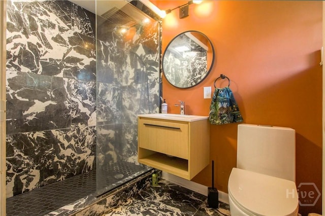 320 Windsor Rd, Savannah, GA 31419 - full bath featuring marble tiled floors, vanity, and walk in shower