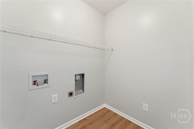 146 Royal Ln, Pooler, GA 31322 - laundry area featuring washer hookup, light wood finished floors, and hookup for an electric dryer
