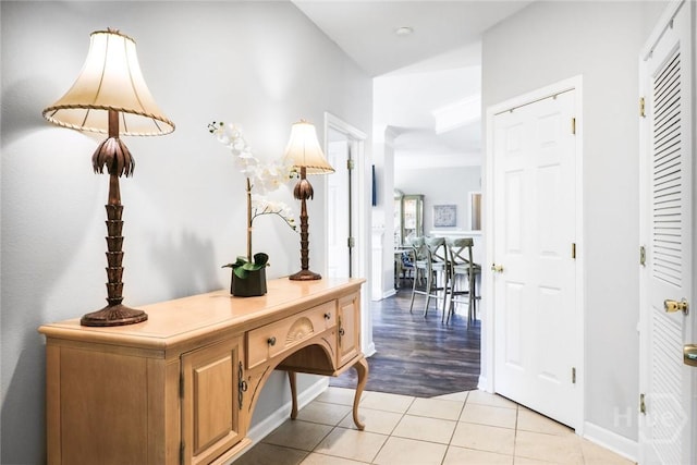1212 Whitemarsh Way, Savannah, GA 31410 - hallway with light tile patterned floors and baseboards