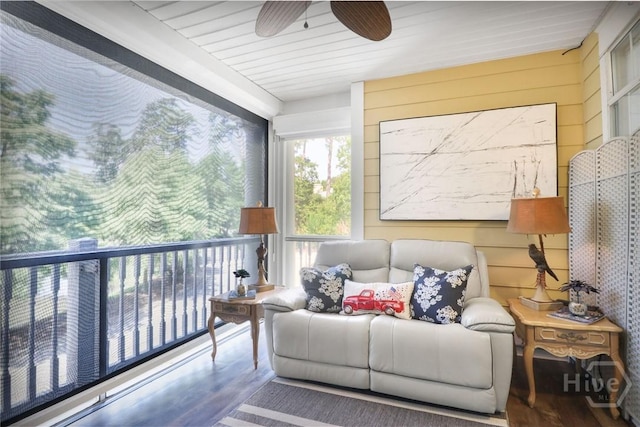 1212 Whitemarsh Way, Savannah, GA 31410 - sunroom / solarium featuring wood finished floors and wooden walls